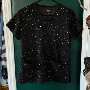 Celestial Star Zodiac Pediatrics Scrub Top Nurse peds hospital peds